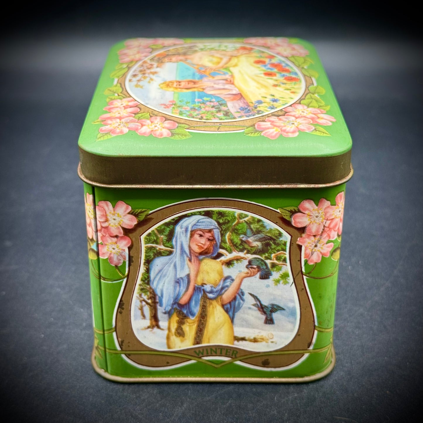 Vintage Four Seasons Metal Tin Box Made in Great Britain