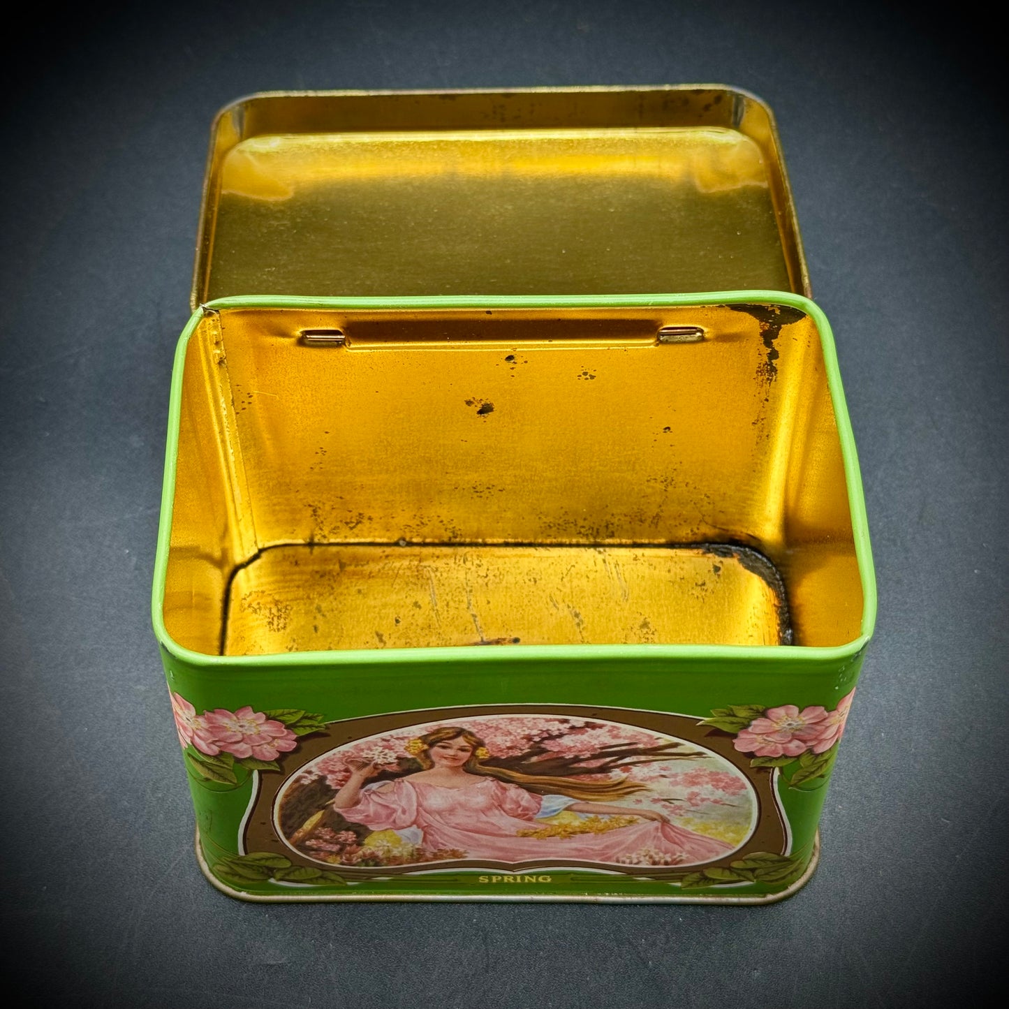 Vintage Four Seasons Metal Tin Box Made in Great Britain