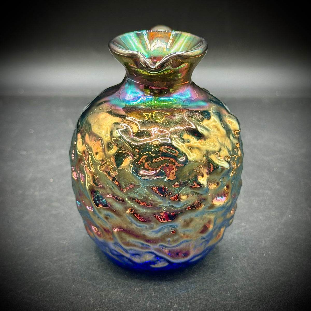 Vintage Pilgrim Carnival Art Glass Gold Nugget Pitcher
