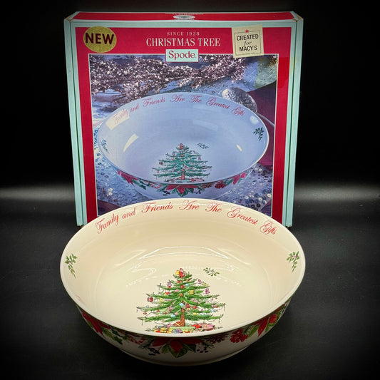 New in Box Spode Christmas Tree Large Serving Bowl