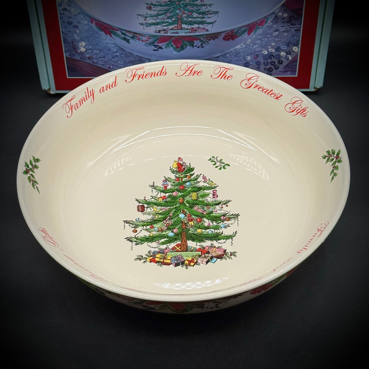 New in Box Spode Christmas Tree Large Serving Bowl