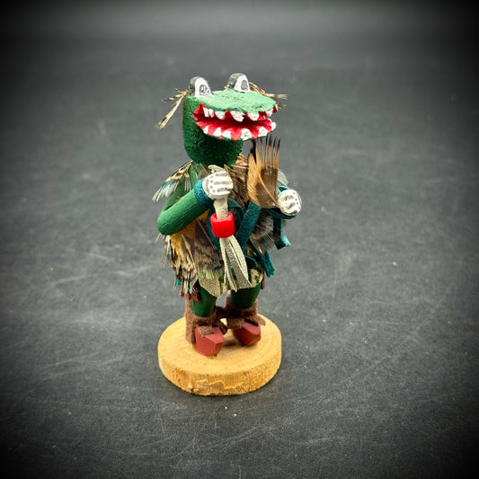 Hand Made Artist Signed Kachina Doll "Alegater"