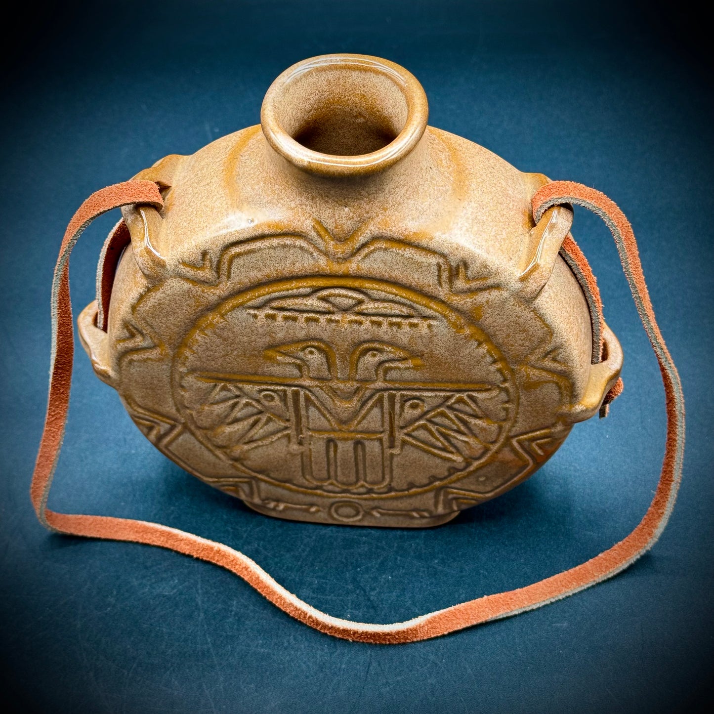 Vintage Frankoma Thunderbird Canteen Pottery