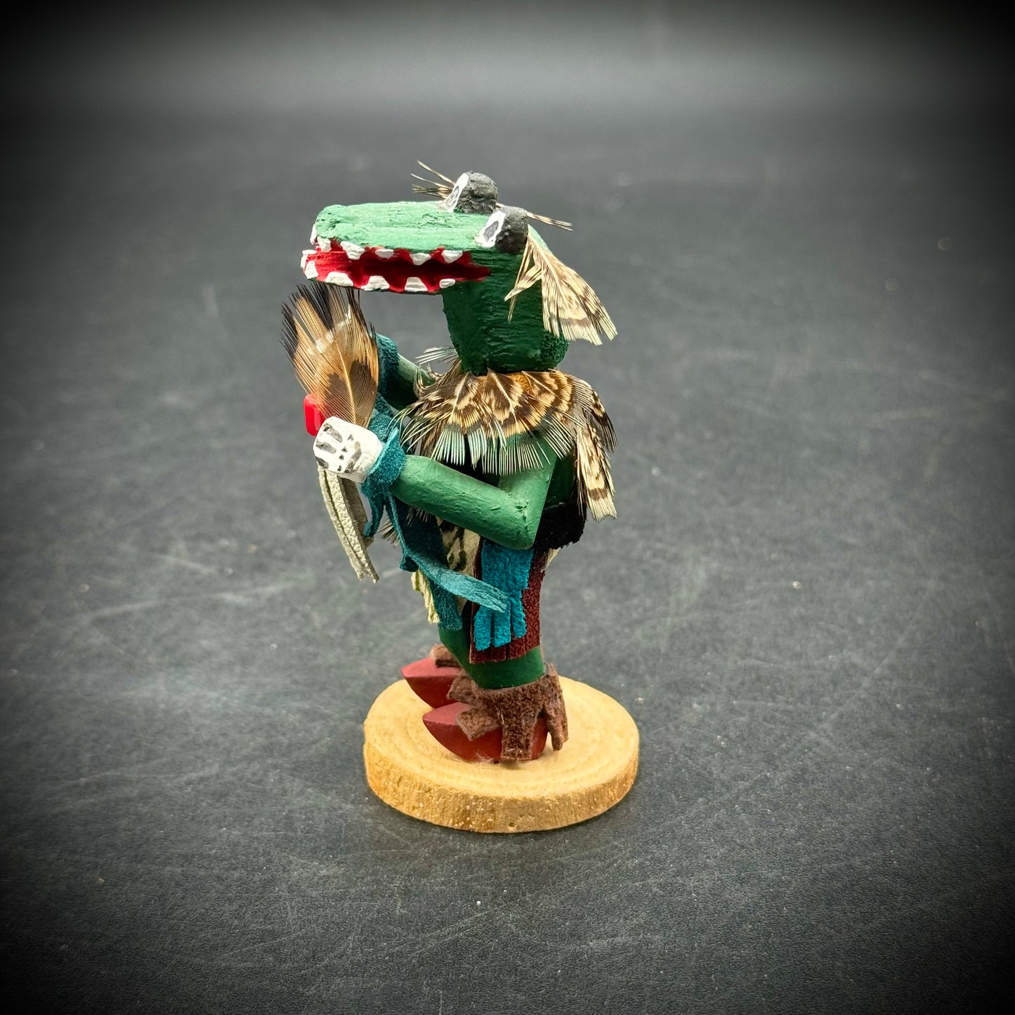 Hand Made Artist Signed Kachina Doll "Alegater"