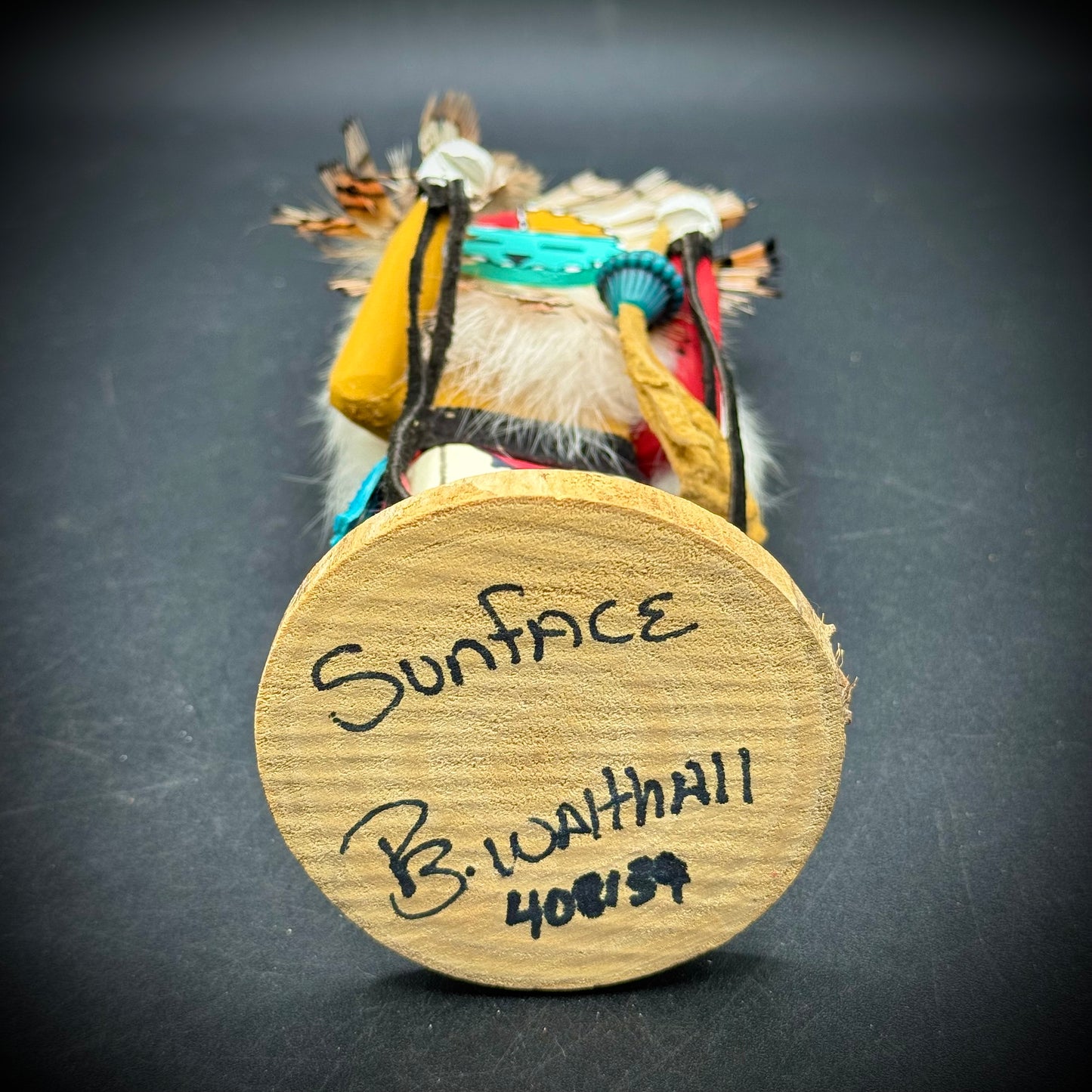 Hand Made Artist Signed Kachina Doll "Sunface"