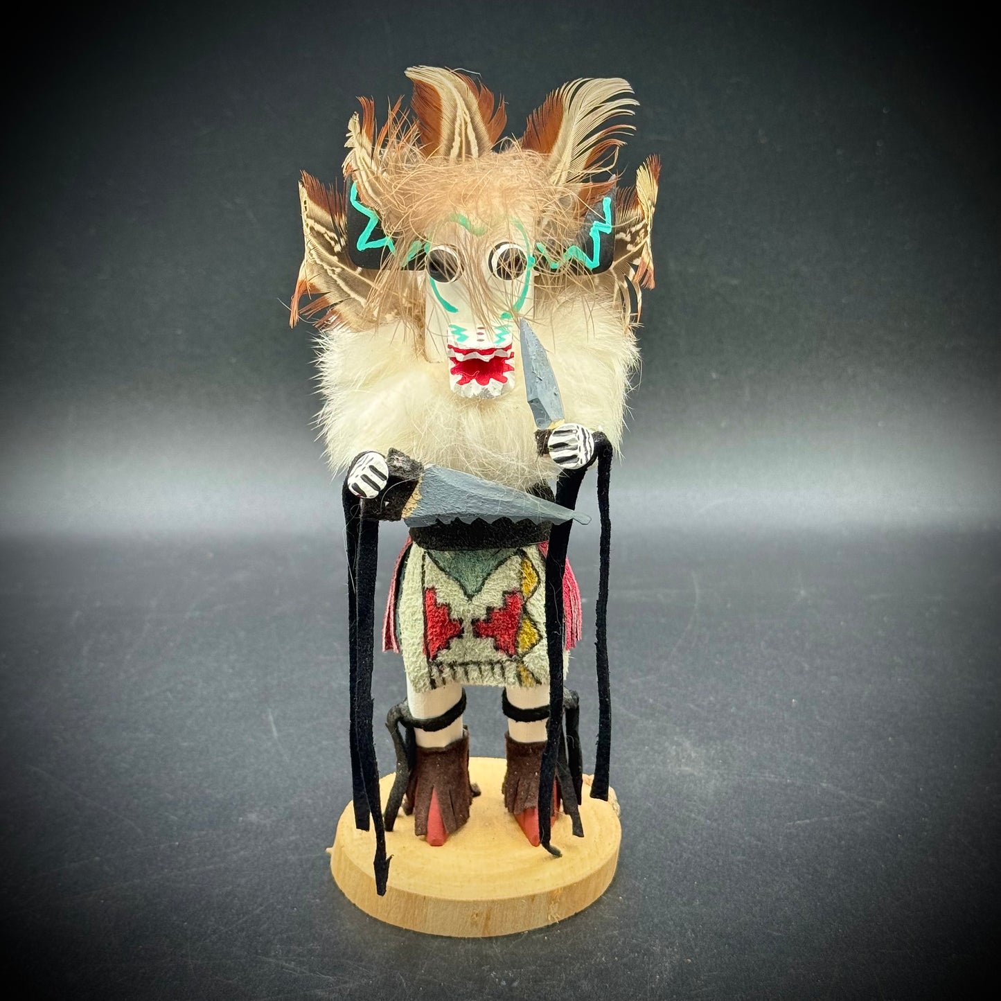 Hand Made Artist Signed Kachina Doll "White Orge"