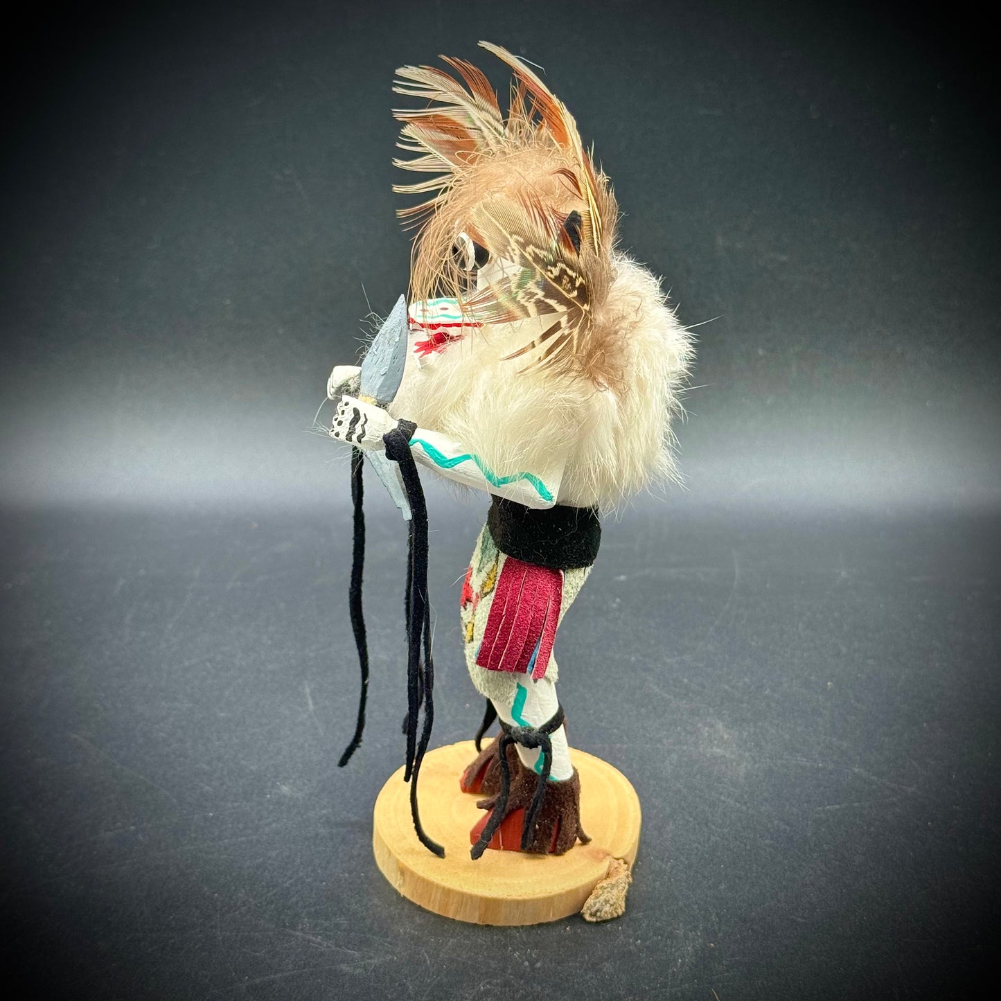 Hand Made Artist Signed Kachina Doll "White Orge"