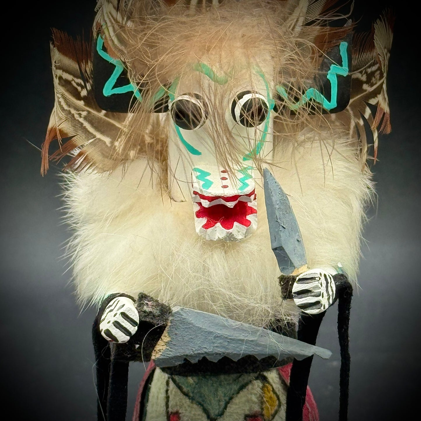 Hand Made Artist Signed Kachina Doll "White Orge"