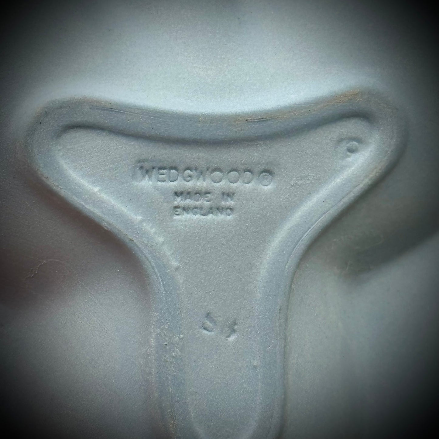 Vintage Wedgwood Blue Japserware Clover Dish with Cherub Motif