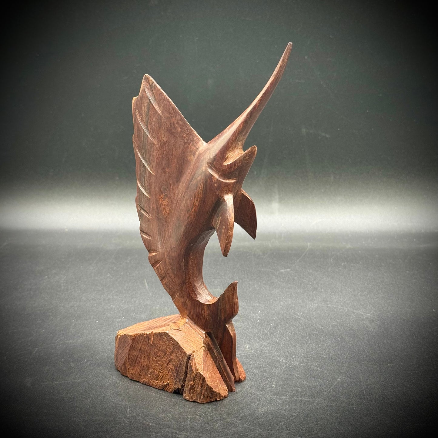 Fantastic Carved Ironwood Marlin on Base