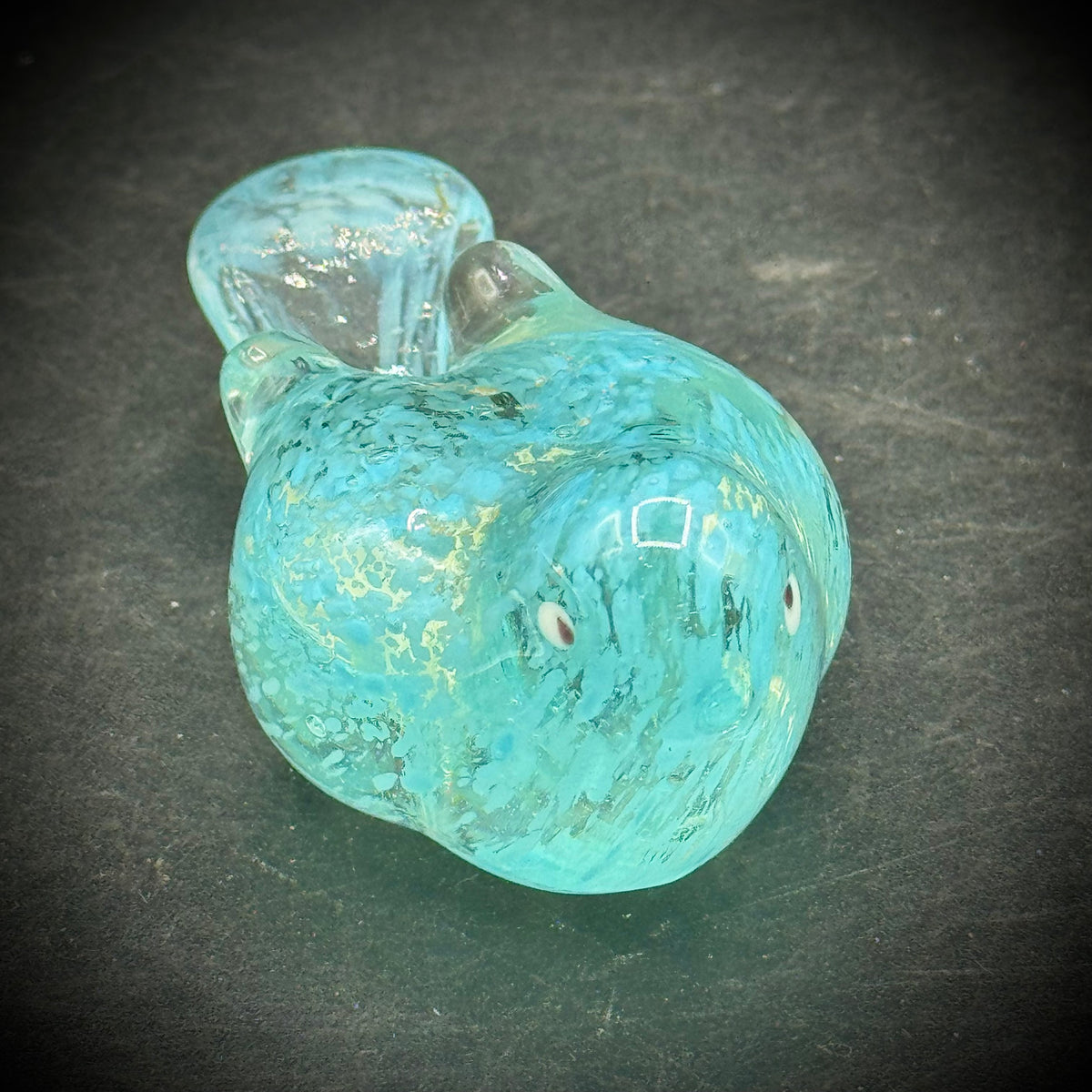 Vintage Blue Art Glass Bird with Original Lefton Label