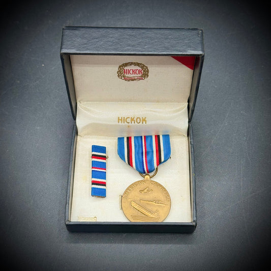 Original WWII American Campaign Victory Metal with Ribbon and Box