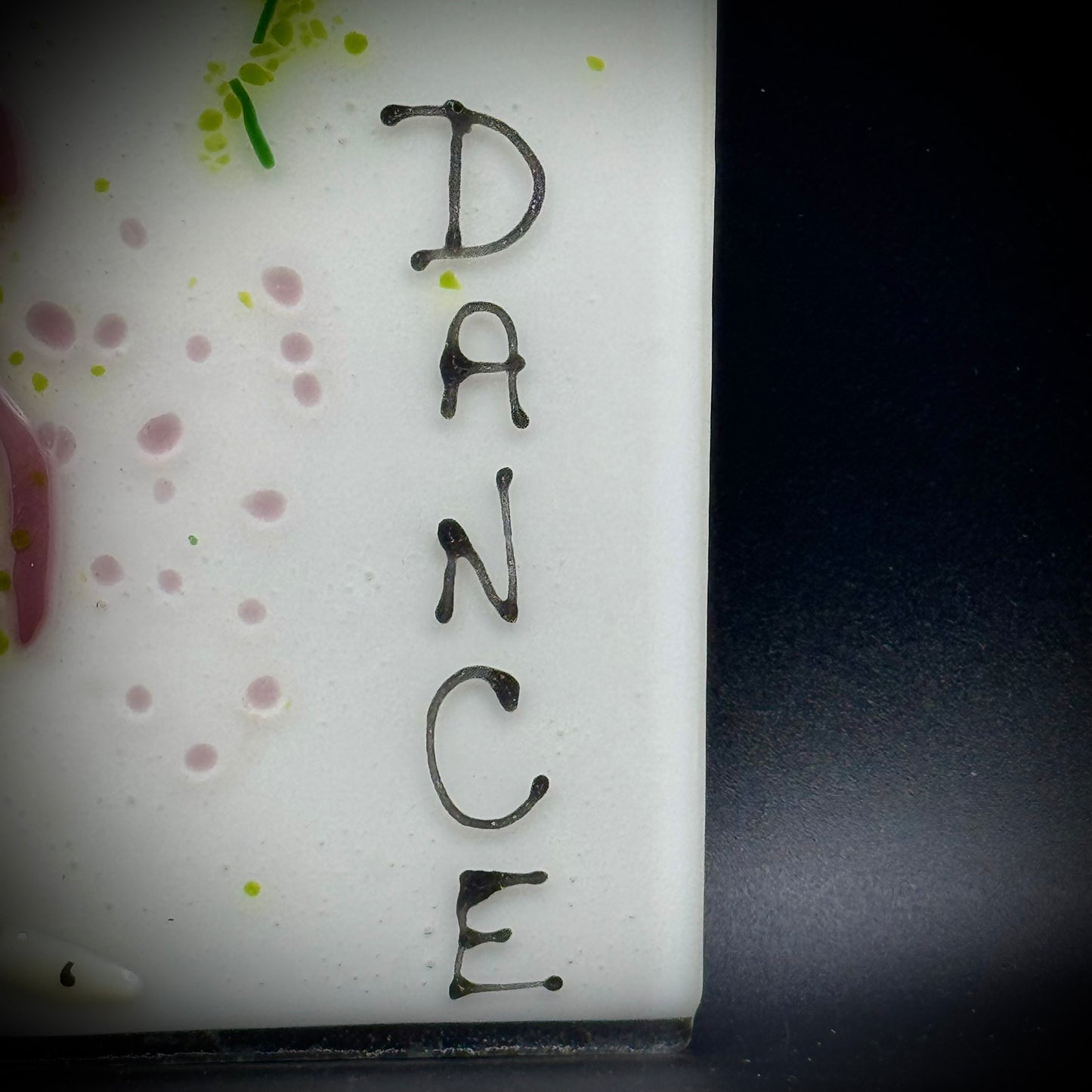 Artisan Made Fused Art Glass Dance Tile