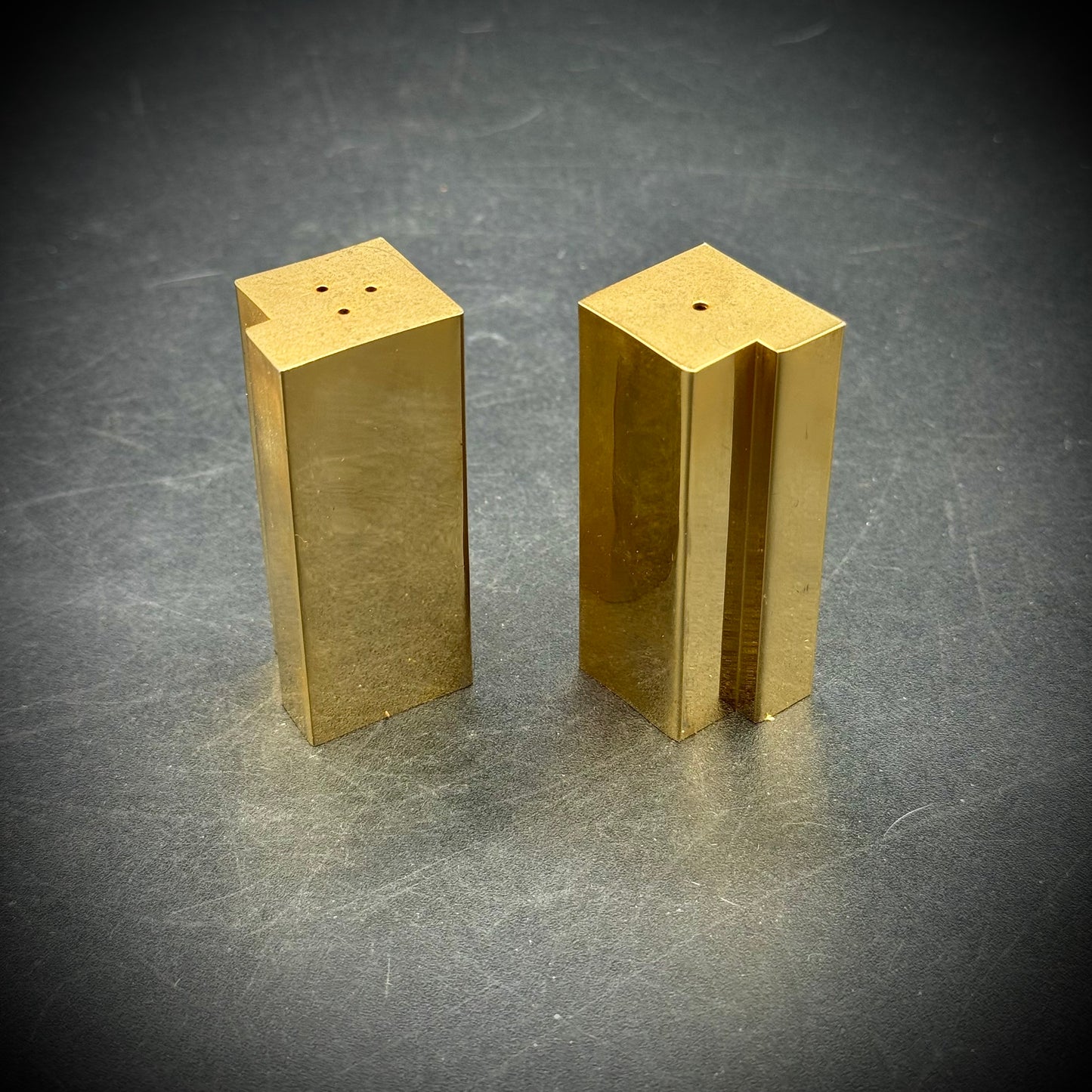 Vintage MCM Metal Joining S&P Set