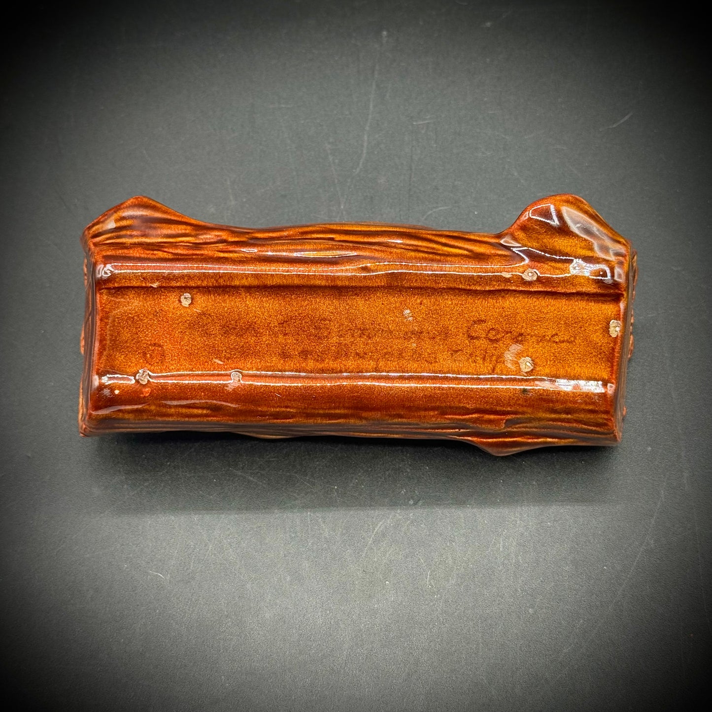 Vintage California Pottery Whimsical Bee on Log