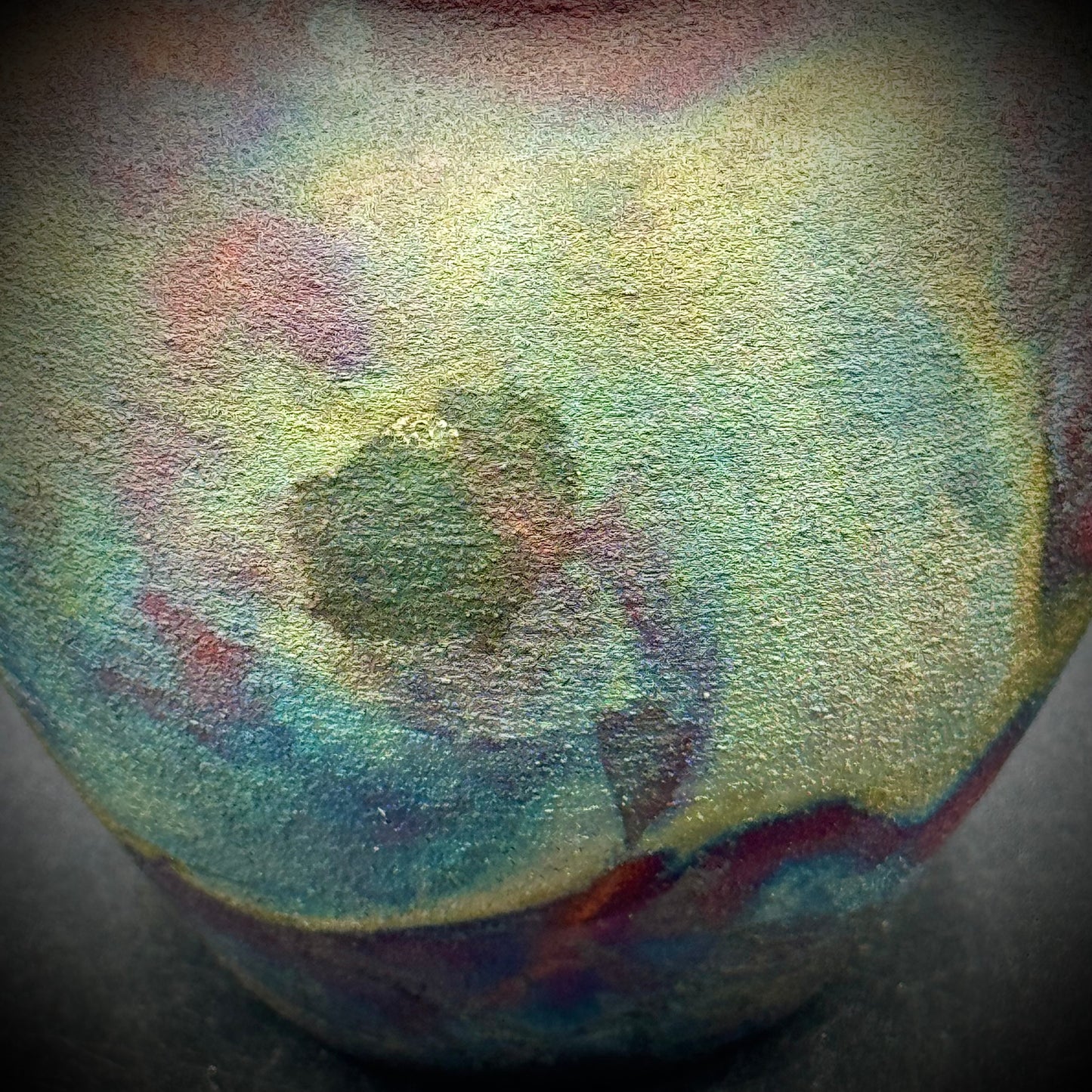 Stunning Raku Handled Vase Artist Signed