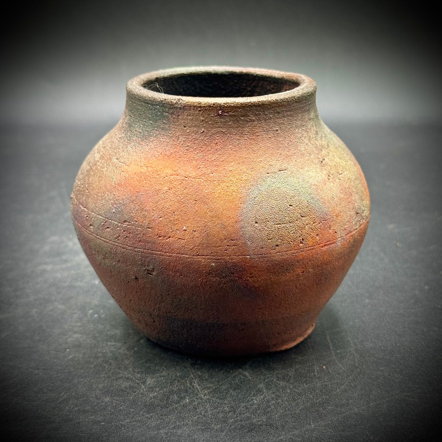 Artist Signed Raku Pot