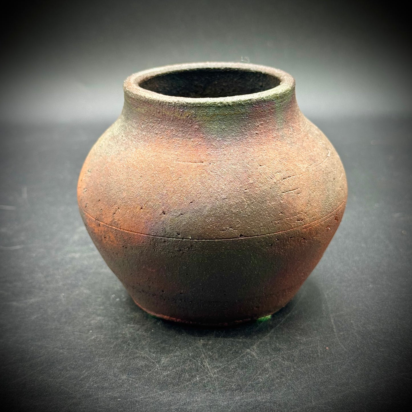 Artist Signed Raku Pot