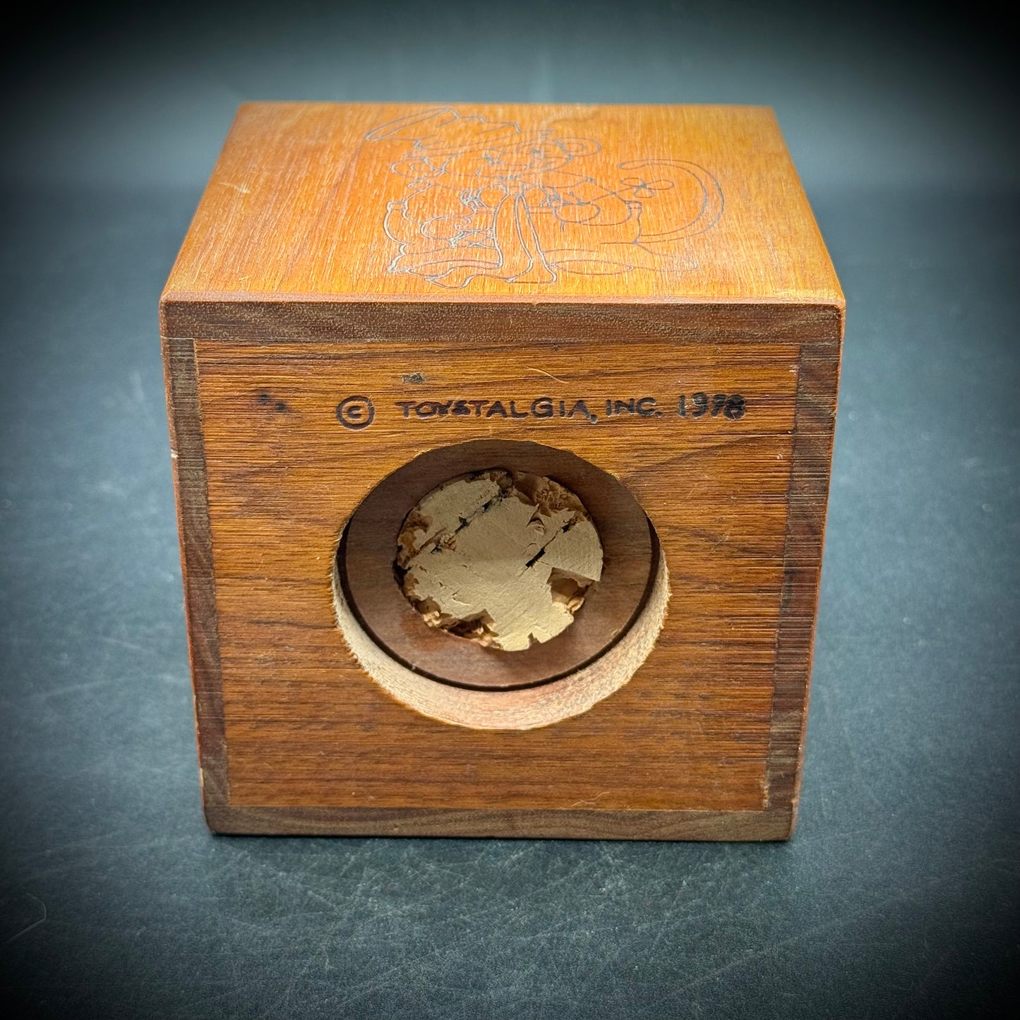 Vintage 1970s Wood Monkey Bank