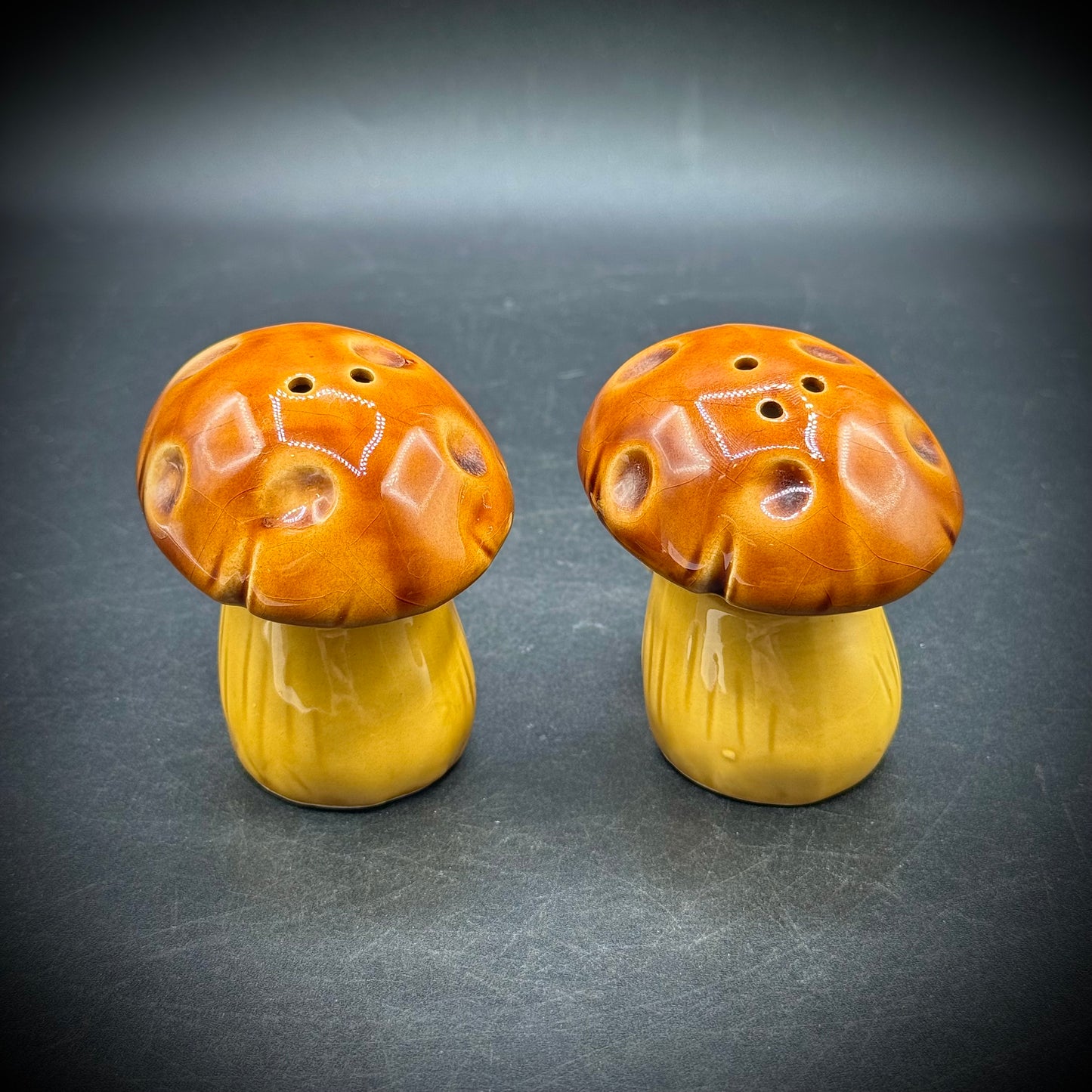 Vintage Ceramic Mushroom S&P Set