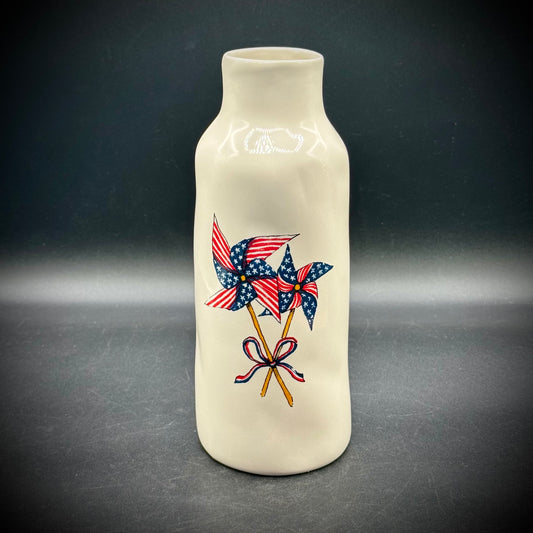 Rae Dunn Patriotic "Liberty" Vase - Retired Design
