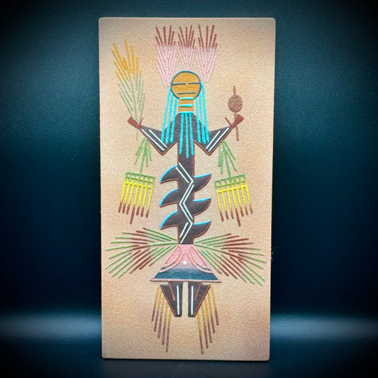 "Medicine Man" Artist Signed Sand Art