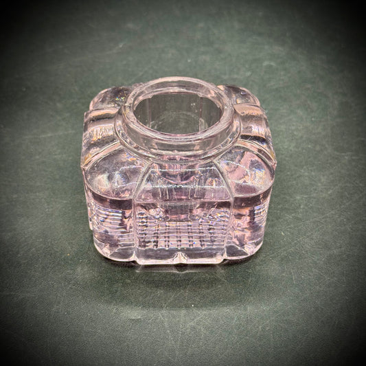 Antique 1800s Glass Inkwell - As Found