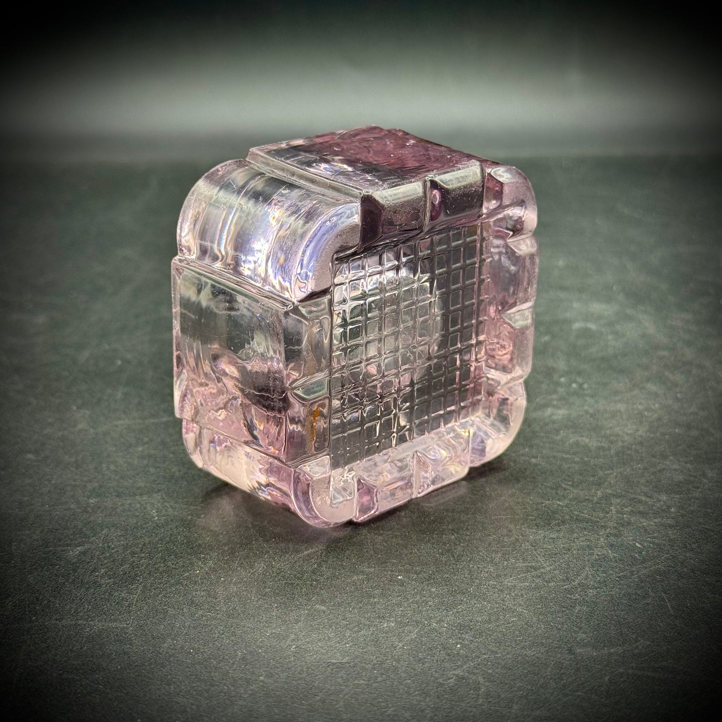 Antique 1800s Glass Inkwell - As Found