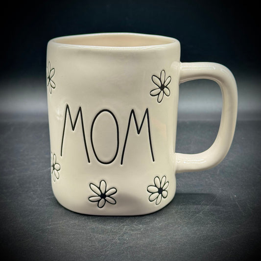 New Rae Dunn "Mom" Mug with Flowers