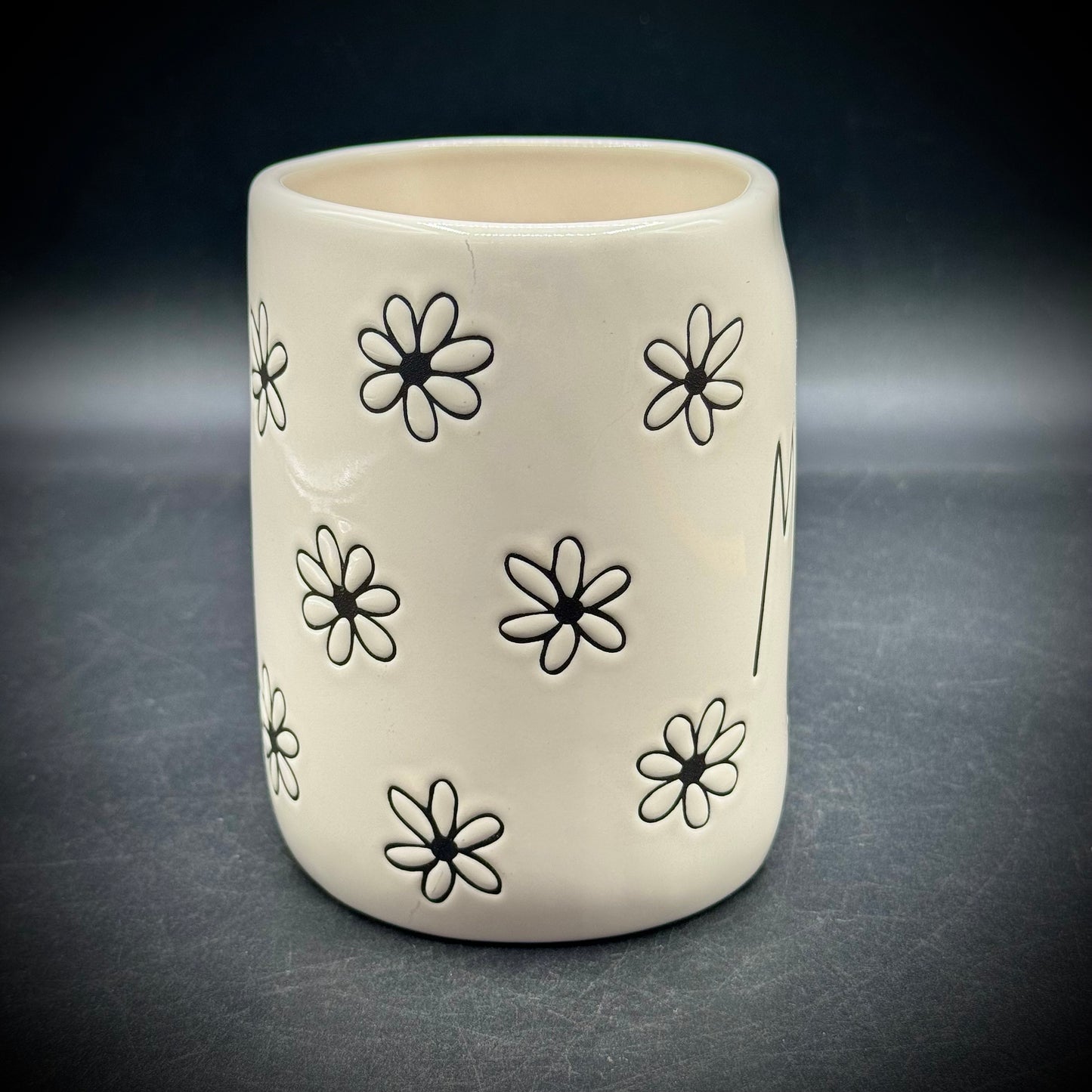 New Rae Dunn "Mom" Mug with Flowers