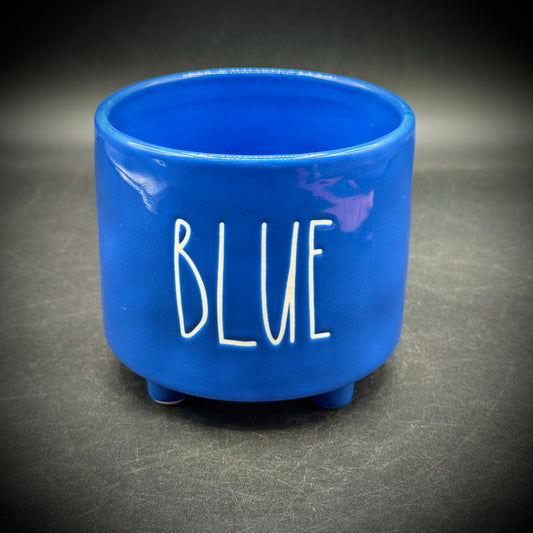 Rae Dunn "Blue" Footed Planter/Votive