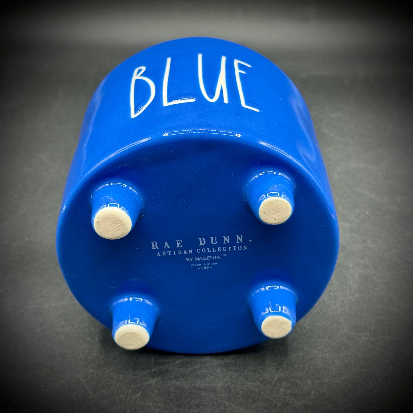 Rae Dunn "Blue" Footed Planter/Votive