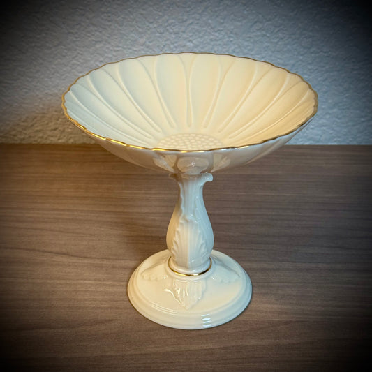 Vintage Lenox USA Sunflower Pedestal Compote