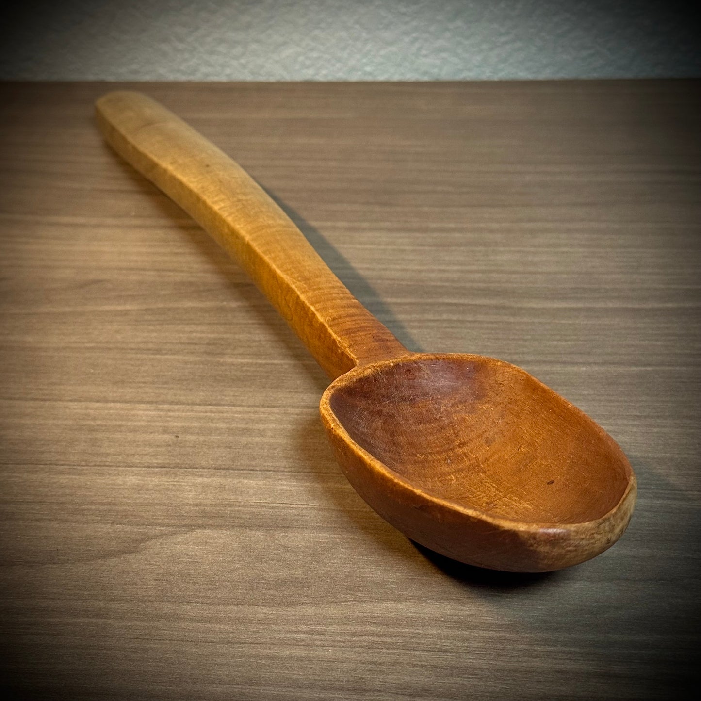 Antique Hand Carved Large Wood Spoon #1