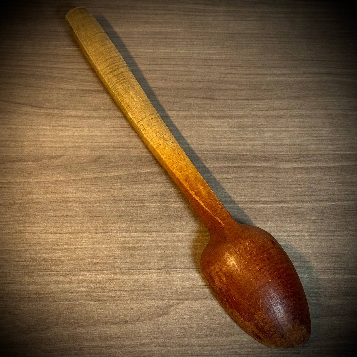 Antique Hand Carved Large Wood Spoon #1