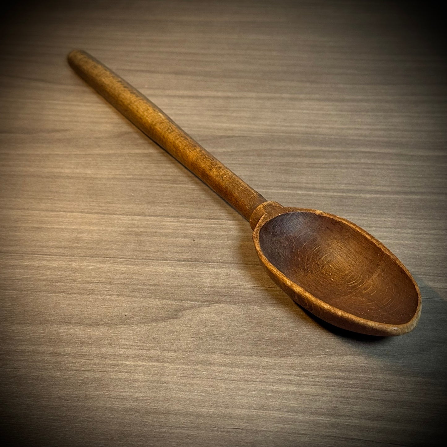 Antique Hand Carved Large Wood Spoon #2
