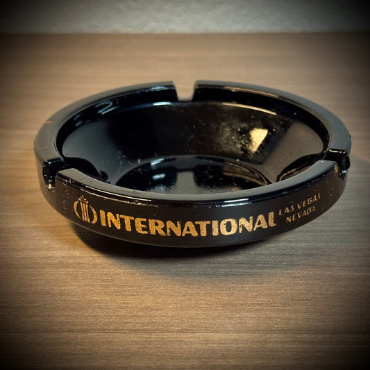Vintage International Hotel Las Vegas Black Ash Tray