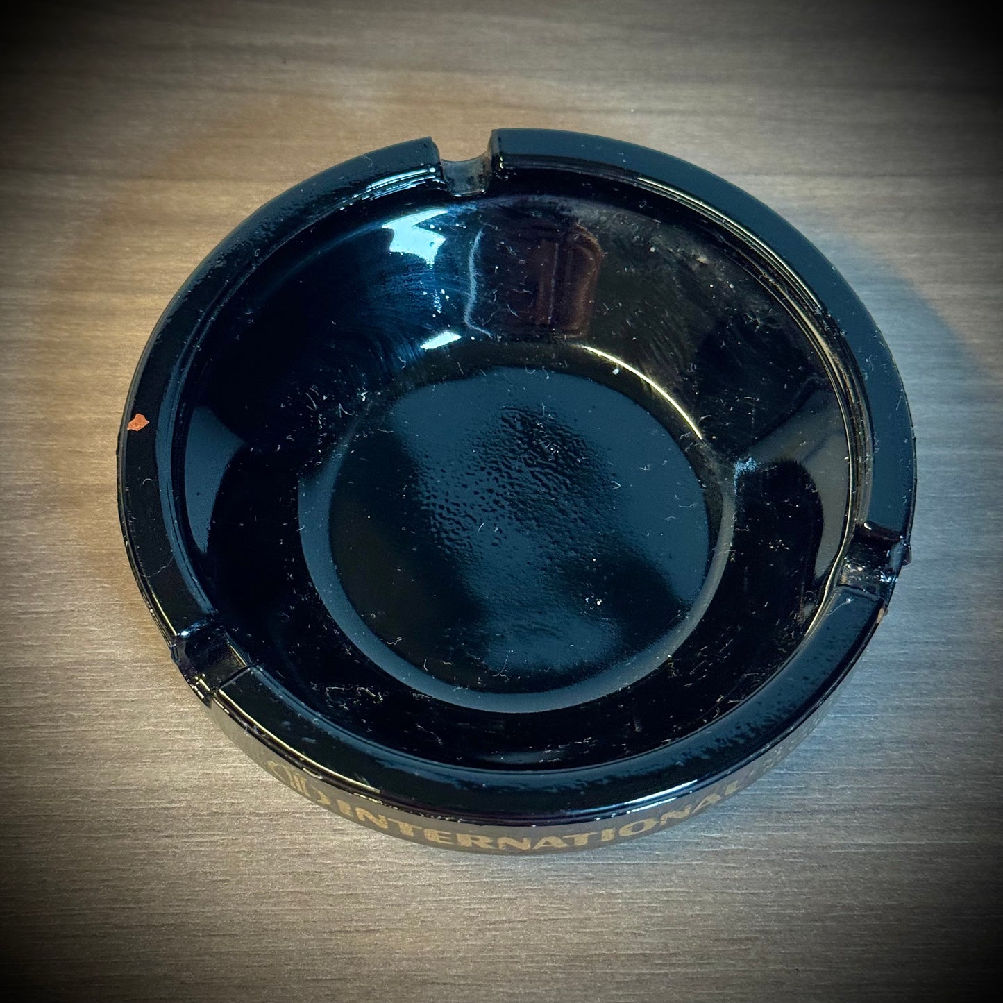 Vintage International Hotel Las Vegas Black Ash Tray