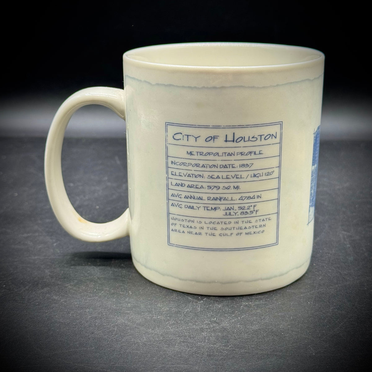 Starbucks Retired Architect's Blueprint Series Houston Mug