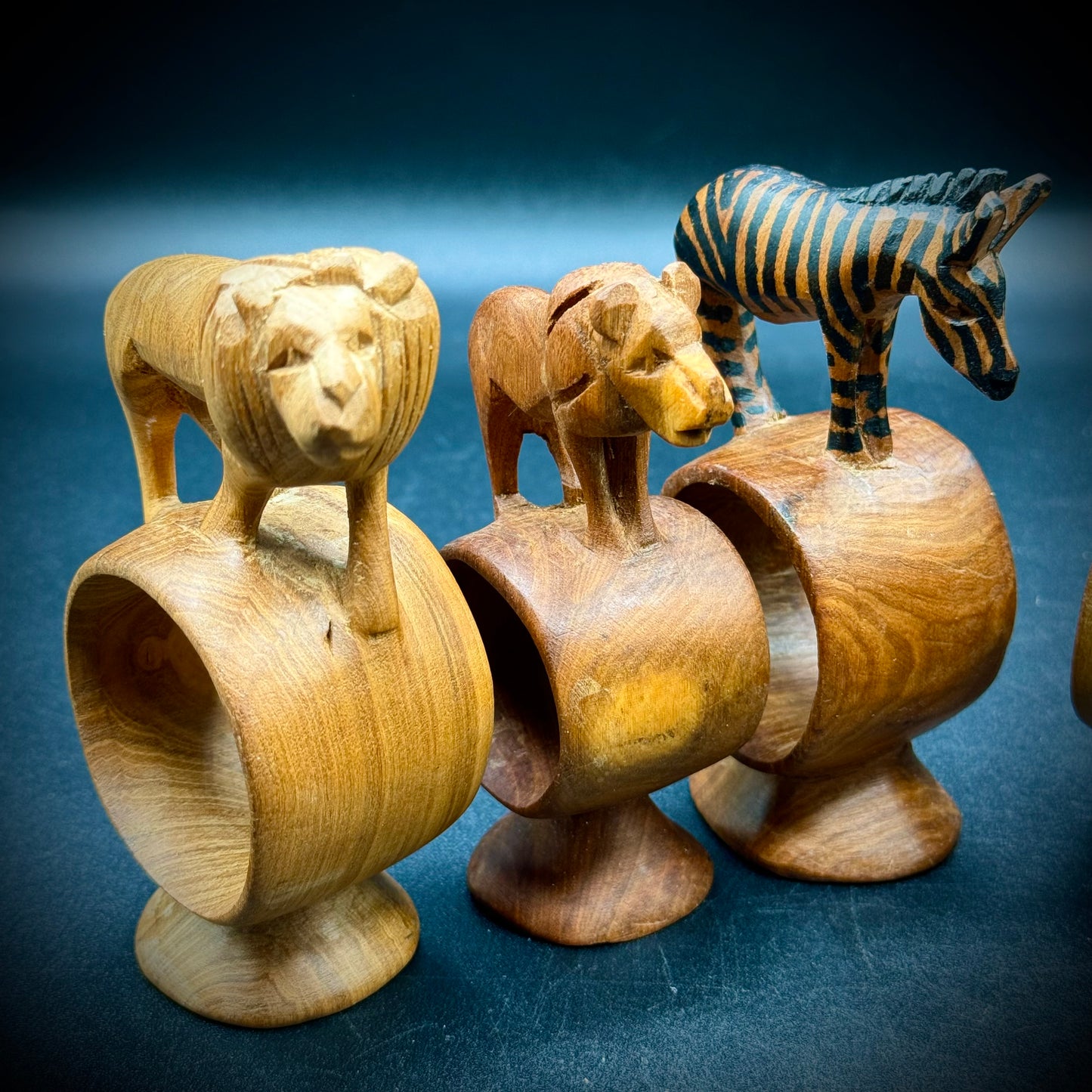 Hand Carved Kenya Safari Animal Napkin Rings – Picker Road Boutique