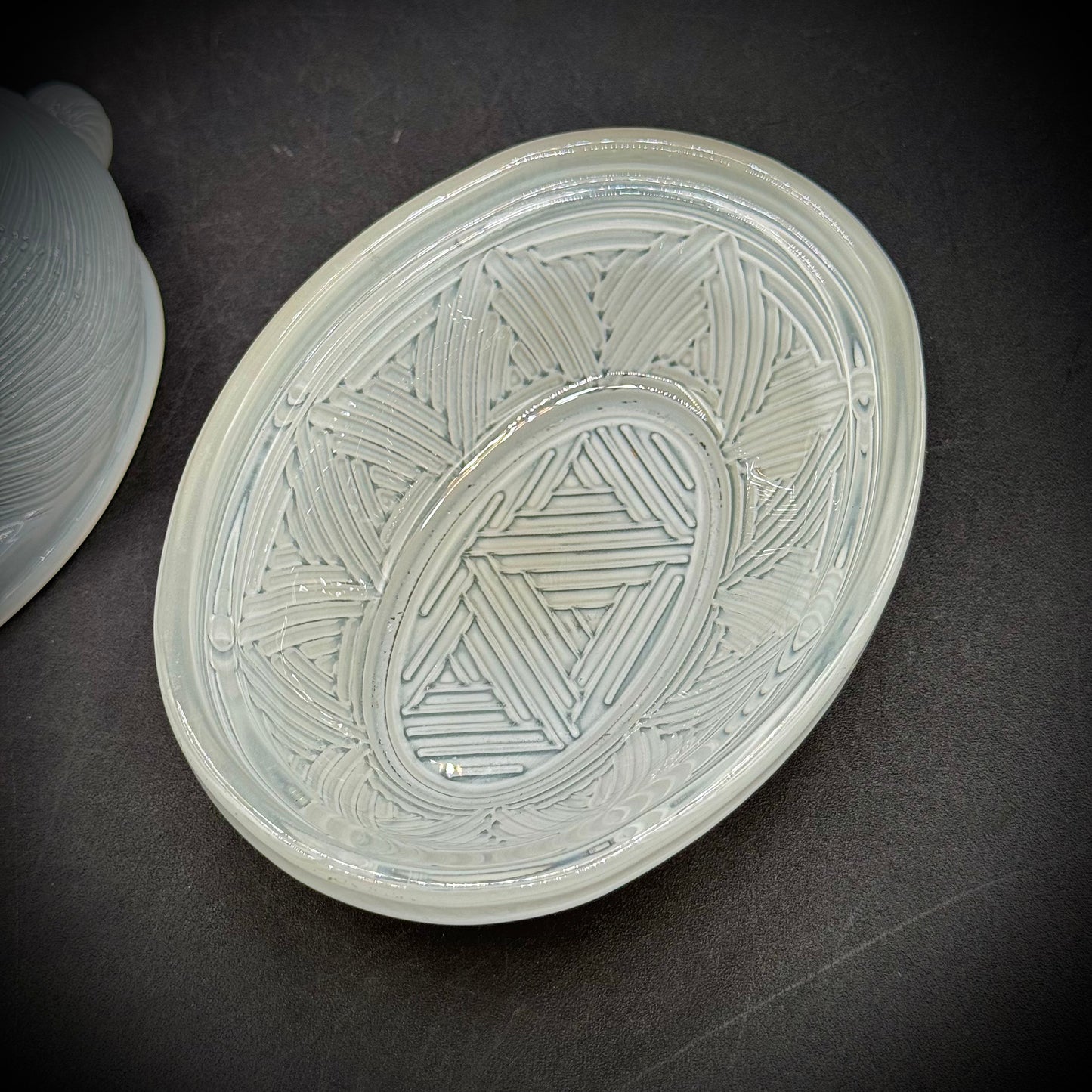 Vintage Opaque Milk Glass Bunny on Nest