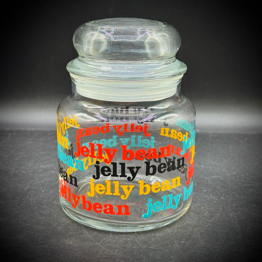 Vintage 1980s Jelly Bean Lidded Canister