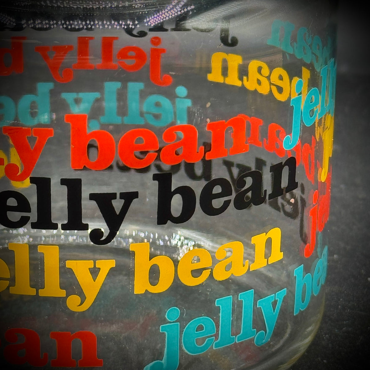 Vintage 1980s Jelly Bean Lidded Canister