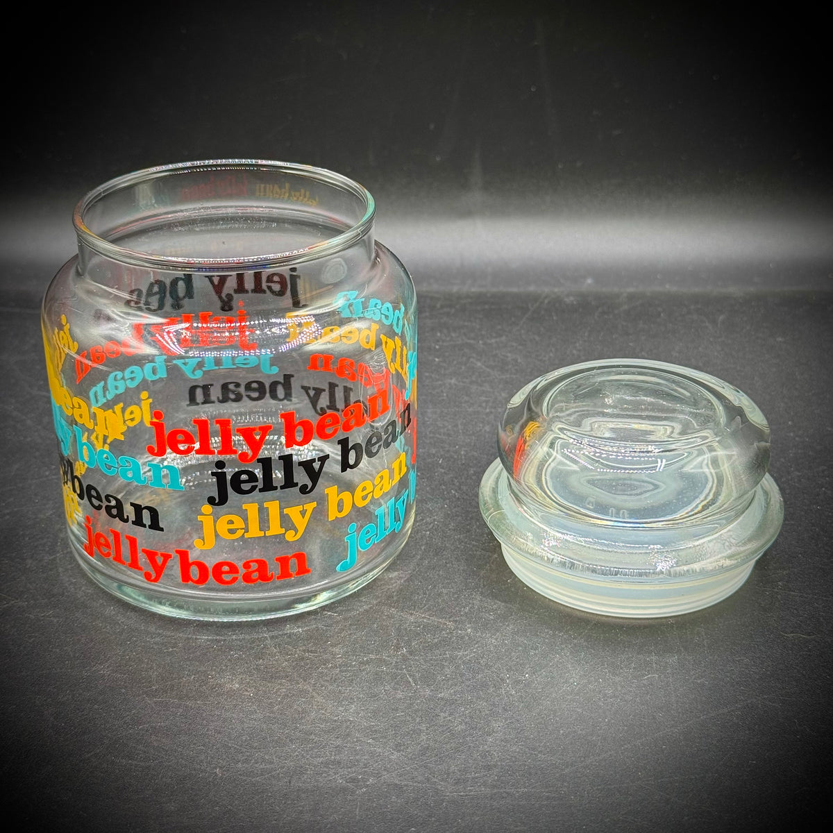 Vintage 1980s Jelly Bean Lidded Canister