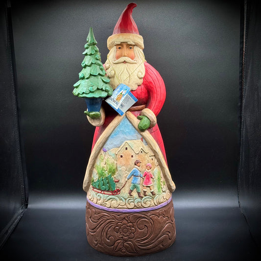 Large 21" 2014 Jim Shore Heartwood Creek Santa Claus w/Tag