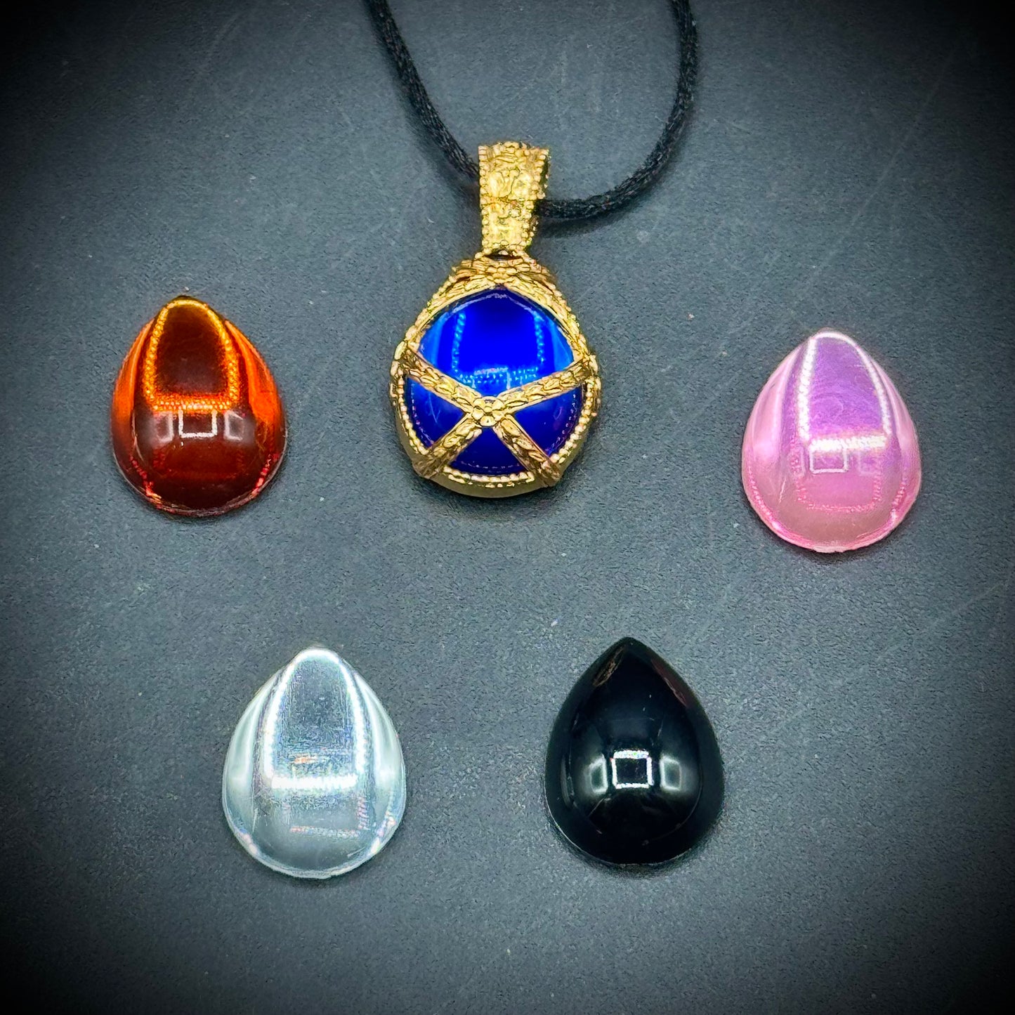 Joan Rivers Interchangeable Gold Tone Pendant with Five Color Jewels