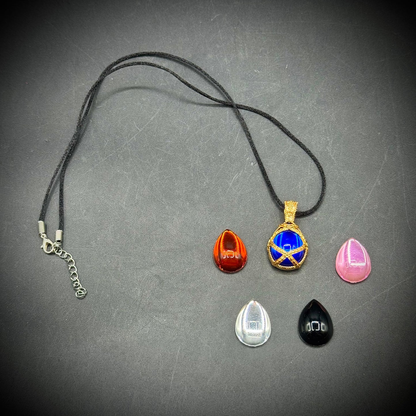 Joan Rivers Interchangeable Gold Tone Pendant with Five Color Jewels