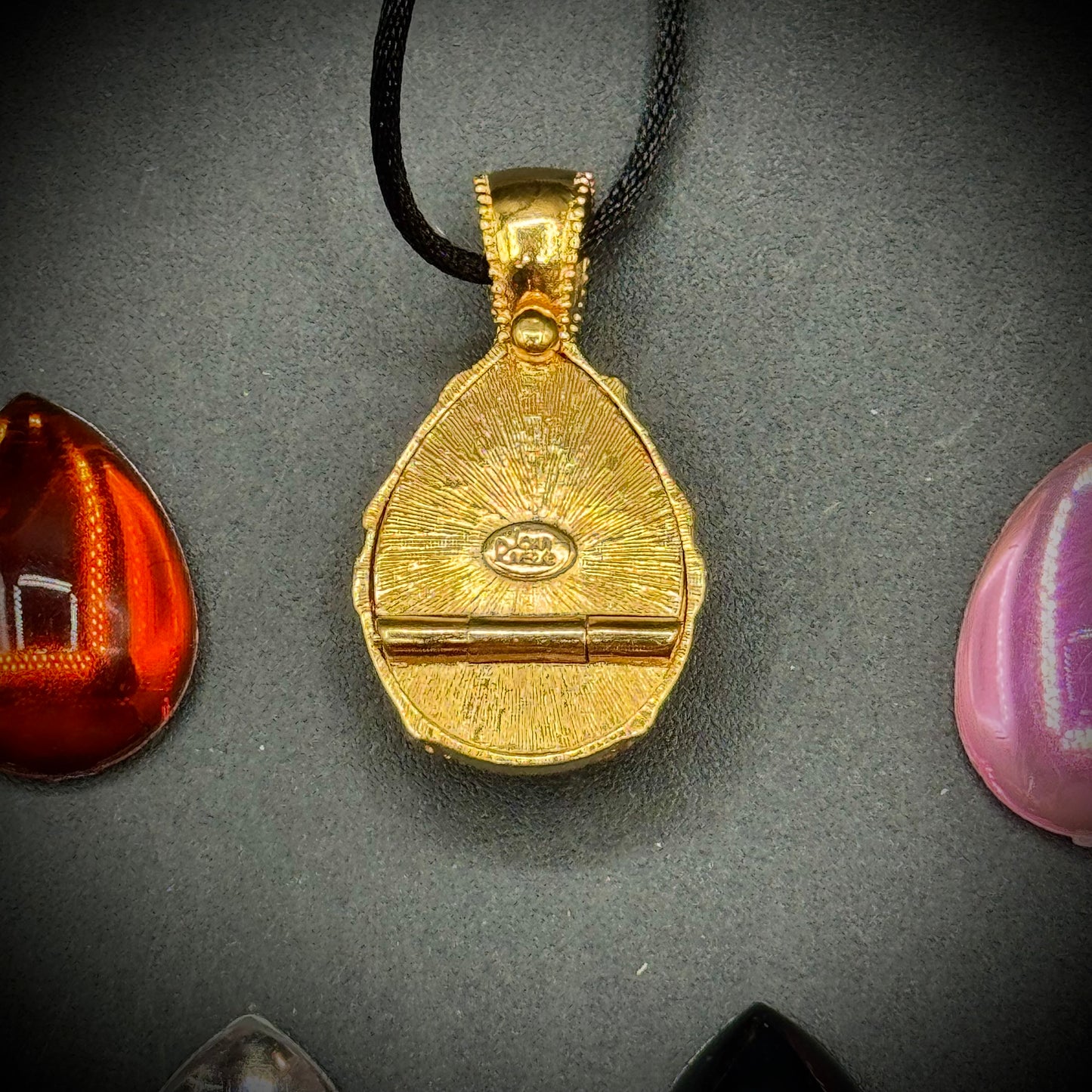 Joan Rivers Interchangeable Gold Tone Pendant with Five Color Jewels