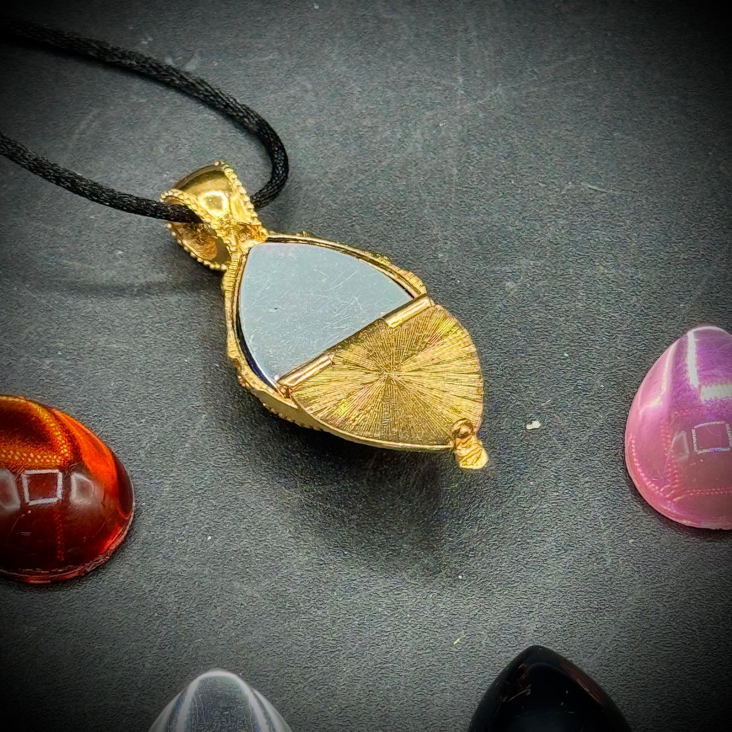Joan Rivers Interchangeable Gold Tone Pendant with Five Color Jewels