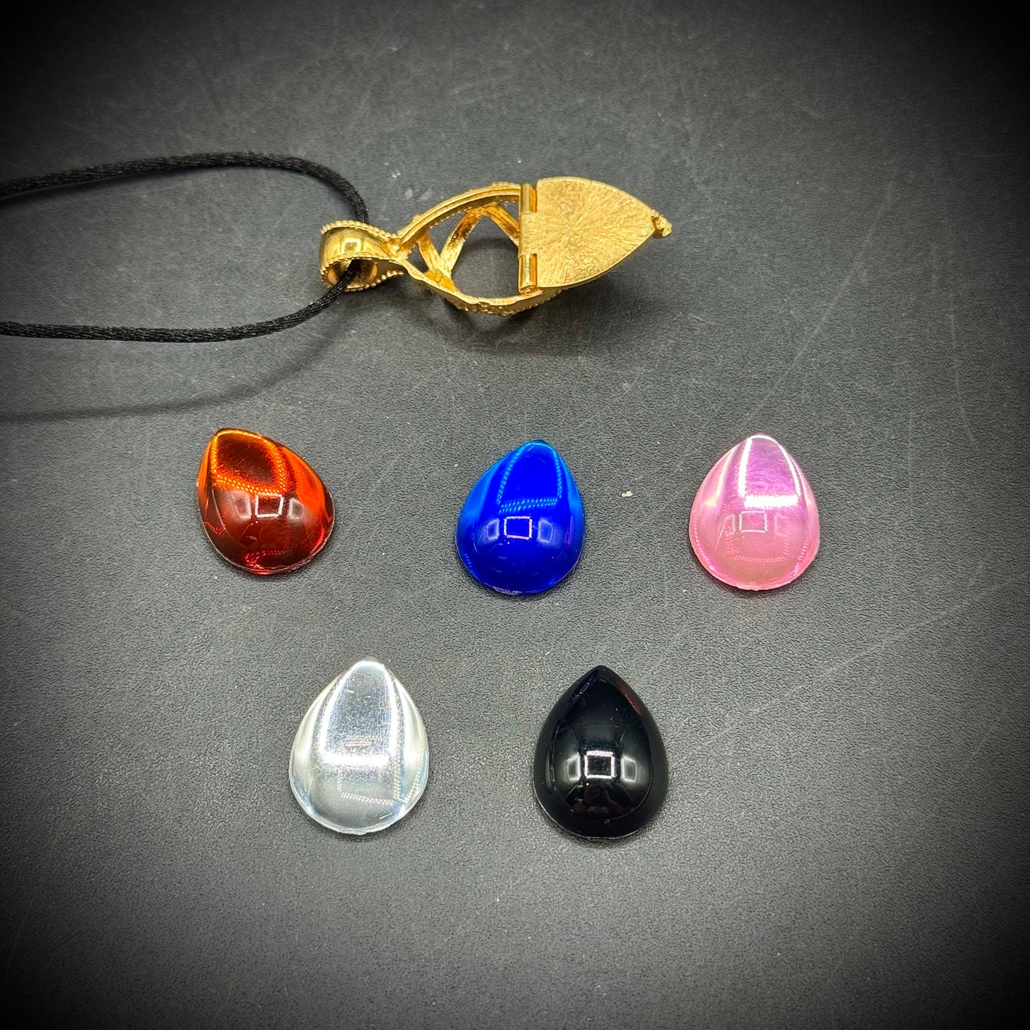 Joan Rivers Interchangeable Gold Tone Pendant with Five Color Jewels